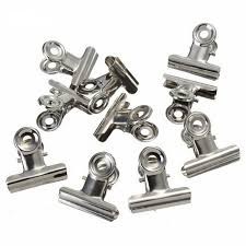 Kit com 12 Presilhas Grampo Metal para Unhas Pequeno - Modelagem Curvatura C