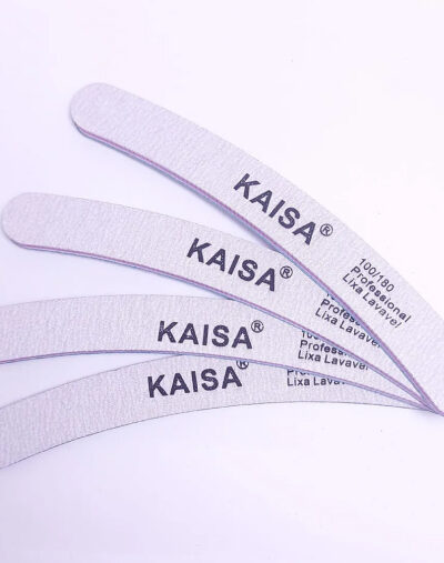 Lixa 100/180 KAISA Lavável – Para Unhas de Gel, Acrigel e Porcelana