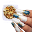 Kit Folha de Ouro para Unhas - 12 Unidades