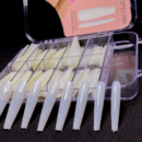 Unha Postiça Bailarina Extra Longa Transparente/Natural - 100 Unidades